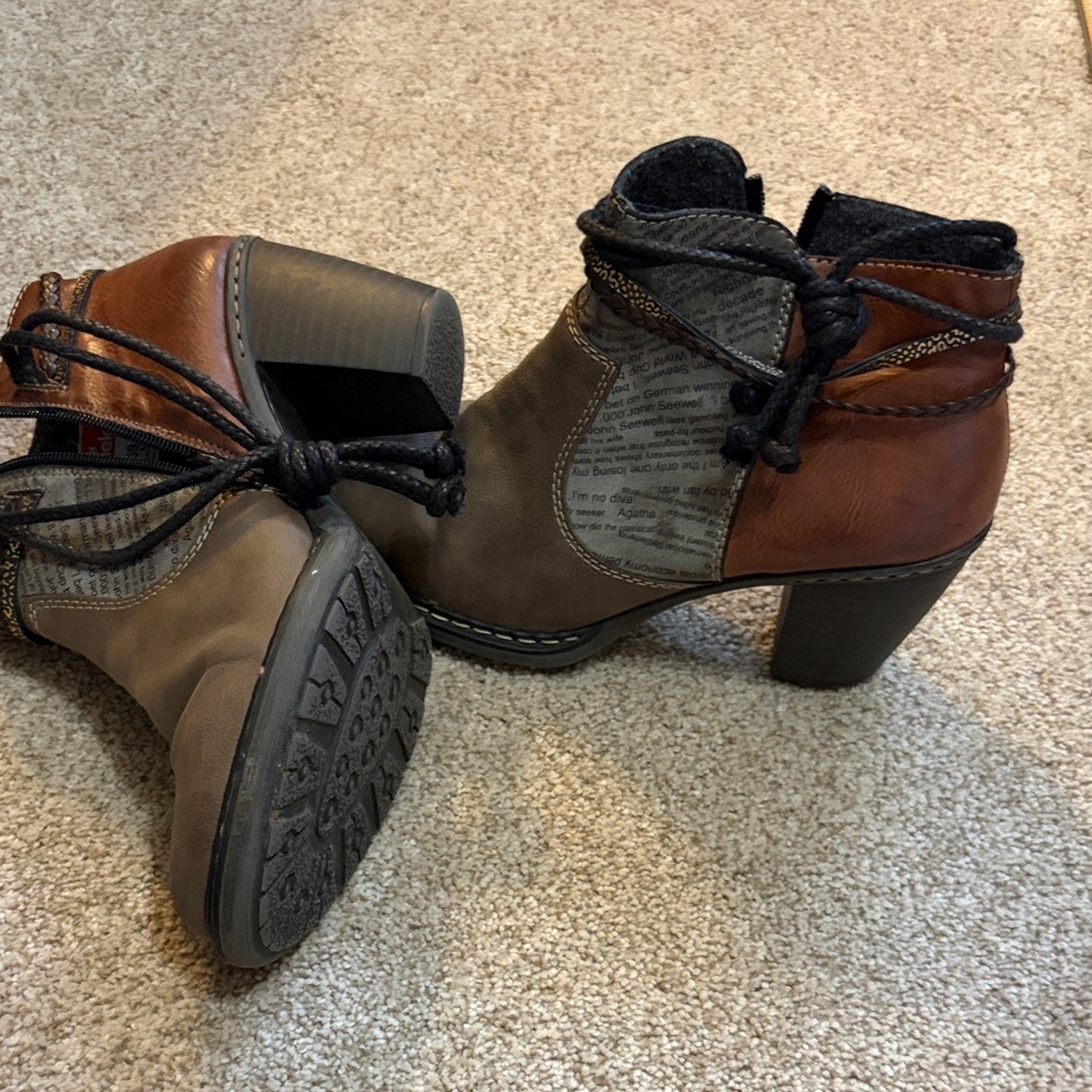 Rieker Multi-Tone Heeled Boots